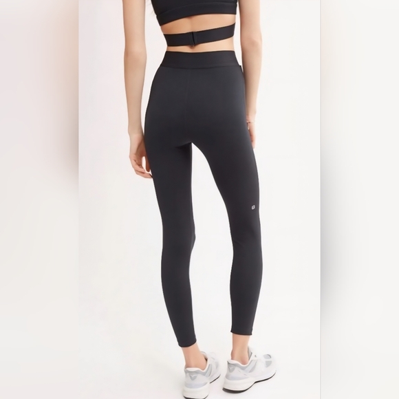 Le ORE Deep Teal Crossover/ Cut-Out Banded Waist Leggings - Picture 10 of 11